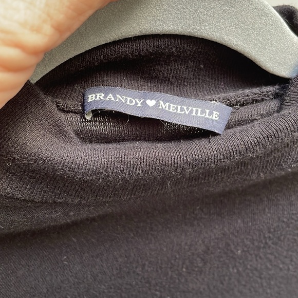 Brandy Melville black short turtleneck, cropped top, one size fits all!! - Picture 4 of 6